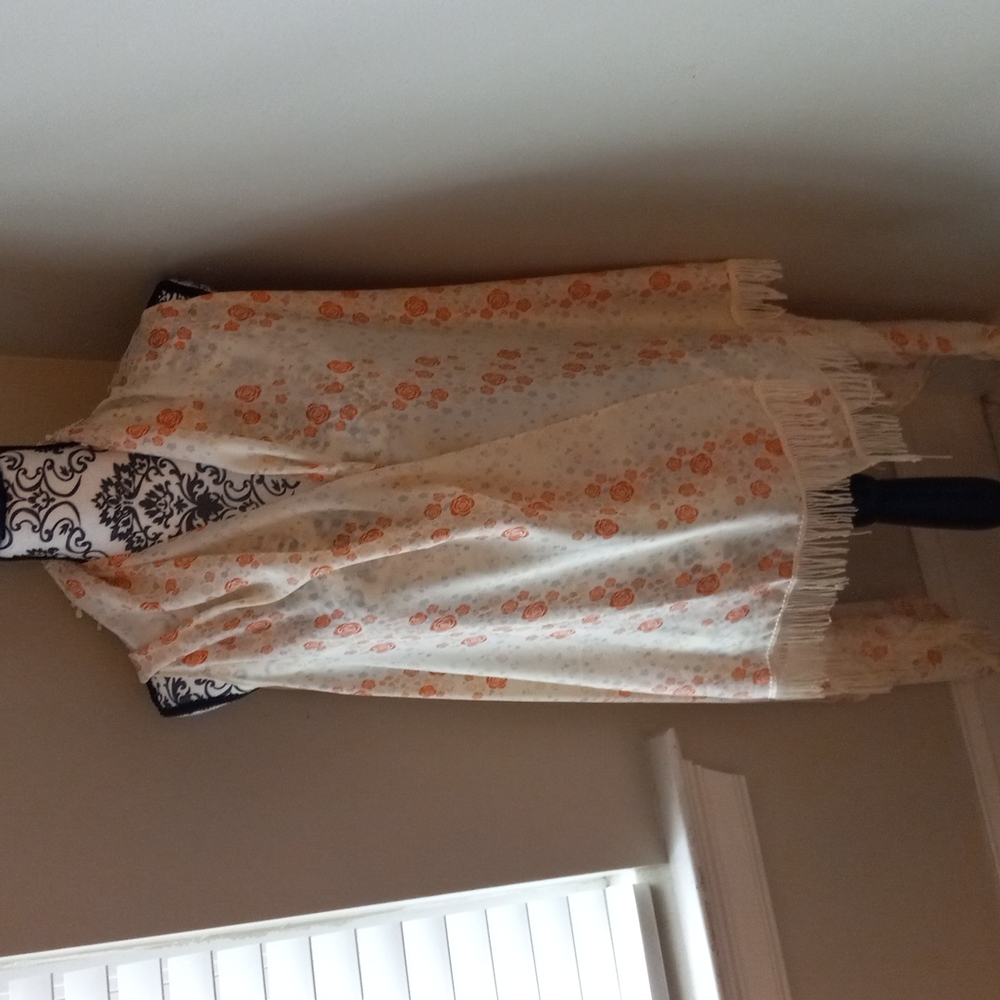 Women's multi use scarf. Floral print multi colors